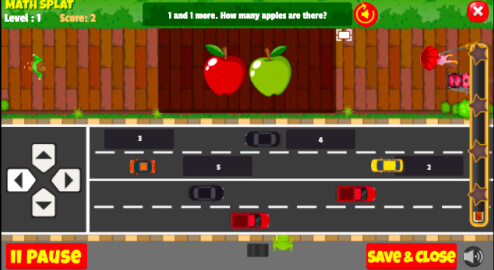 Math Splat fun math game to practice kindergarten math on LoonyLearn