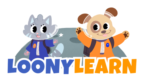 loonylearn astronouts on the moon